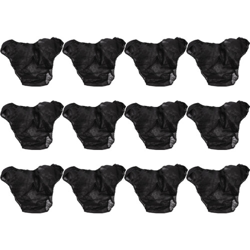 48Pièces Culottes Jetables Noires Confortables Pour Spa Sauna