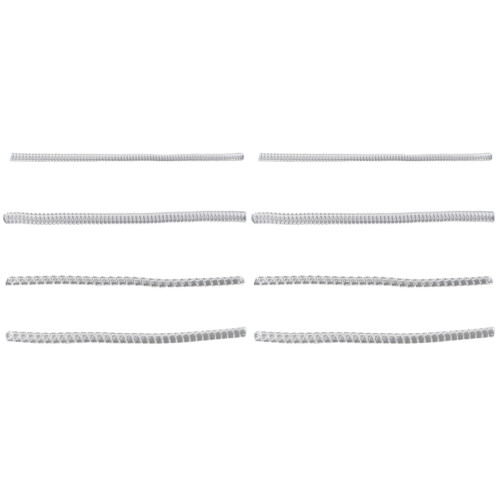 8Pièces Anneaux Ajustables Silicone Invisible Différents Motifs 1