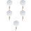 5Pièces Plateau Pizza Bois Design Simple Coloré 6