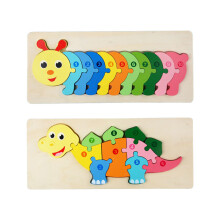 4Pièces Puzzle Enfants En Bois Jouet Éducatif Animal Coloré Durable