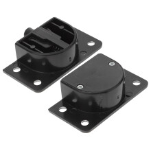 2Ensembles Roulettes De Remplacement ABS Noires Pour Portes