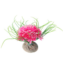 3Pièces Accessoires Aquarium Plastique Rose Effet Naturel