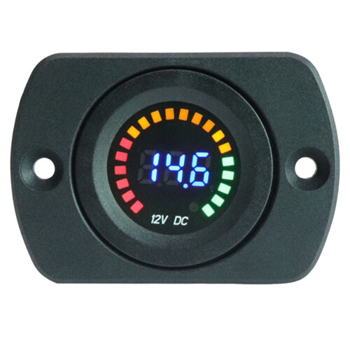2Stk Auto Voltmeter Digitaldisplay Schwarz Spannungtester