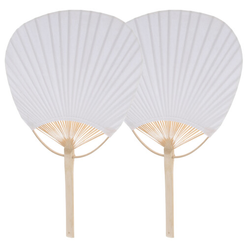 10Pièces Éventails Portables Papier Bambou Pour Créations DIY 1