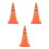3Pièces Cônes De Orange Pliables Pour Décor Extérieur Durable 3