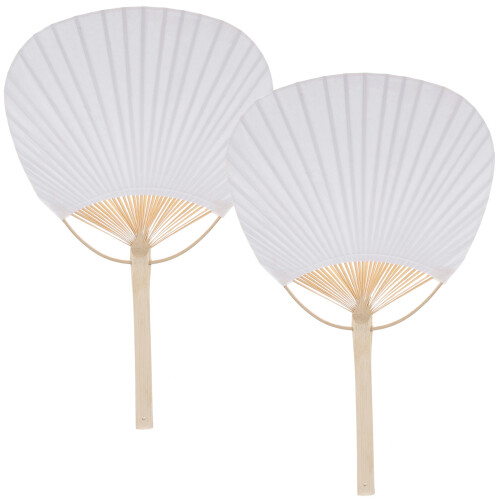 10Pièces Éventails Portables Papier Bambou Pour Créations DIY 2