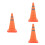 3Pièces Cônes De Orange Pliables Pour Décor Extérieur Durable 2