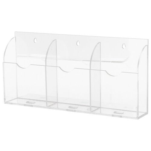 2Pièces Organiseur Télécommande Mural Transparent 3 Fentes 2