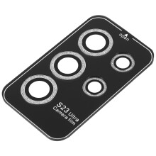 5Pièces Film Protecteur Caméra Noir Verre Trempé Durable