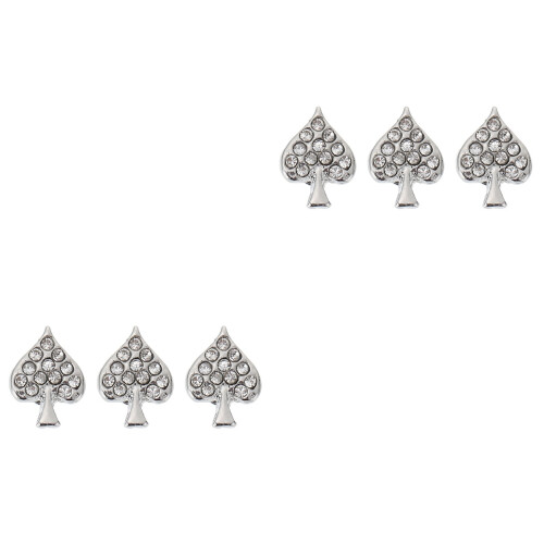 6Pièces Boucles Silicone Charms Montre Argenté Résistant 2