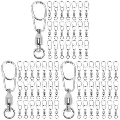 90Pièces Accessoires Anneaux Rotatifs Argentés Multifonction 2
