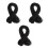 3Pièces Stretch Noir Pour DIY Costume, Masques 3