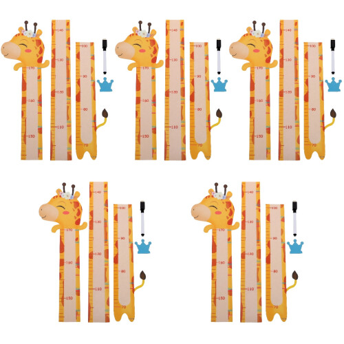 5Ensembles Autocollant Mural Croissance Enfants Design Animaux 2