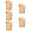 5Ensembles Autocollant Mural Croissance Enfants Design Animaux 11