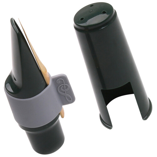 2Ensembles Kit Saxophone Alto Accessoires Ligature Capuchon Noir 1