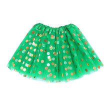 2Pièces Jupe Tutu Verte À Paillettes, Jupe En Tulle Élégante