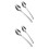 2Pièces Fourchette Combinée Acier Idéal Cuisine Argent 5