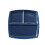 2Pcs Square Ceramic Plates Dark Blue Bone China Steak Breakfast Plate 1