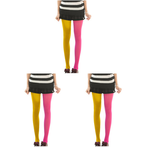 3Pcs Silk Stockings Women's Elastic Candy Tights 1