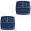 2Pcs Square Ceramic Plates Dark Blue Bone China Steak Breakfast Plate 3