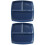 2Pcs Square Ceramic Plates Dark Blue Bone China Steak Breakfast Plate 5