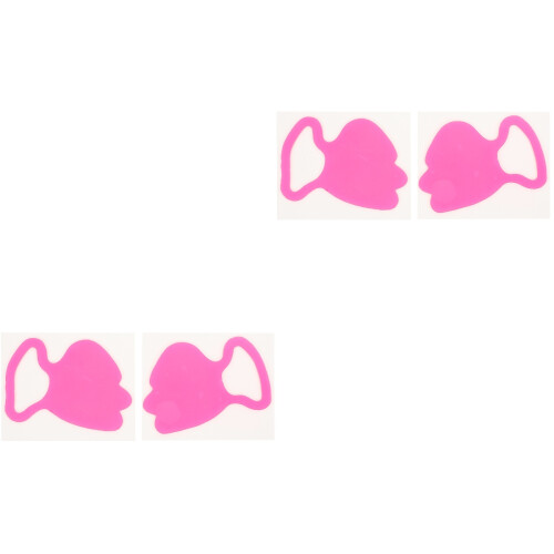 4Pièces Adhésifs Visage Rose Anti-Rides Silicone 2
