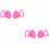 4Pièces Adhésifs Visage Rose Anti-Rides Silicone 6