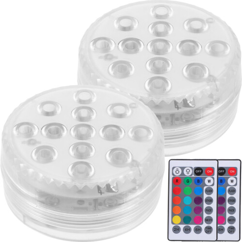 6Pcs Remote Control LED Underwater Pond and Pool Lights