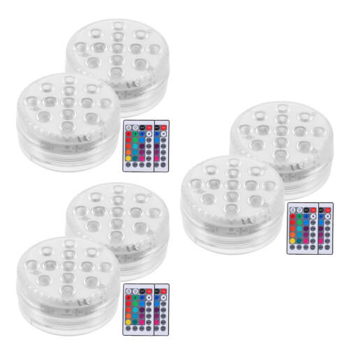 6Pcs Remote Control LED Underwater Pond and Pool Lights 2
