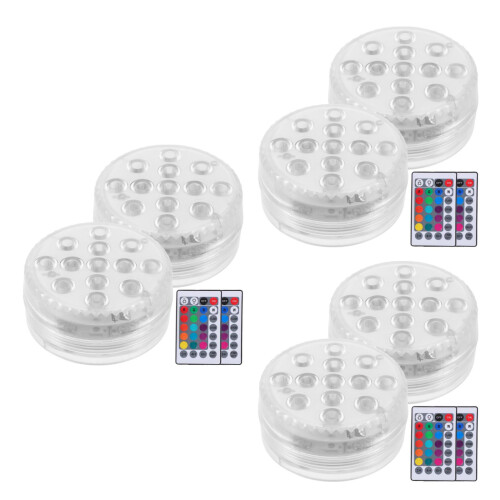 6Pcs Remote Control LED Underwater Pond and Pool Lights 1