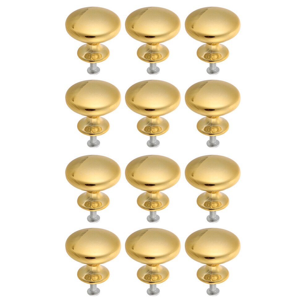 48Pcs Golden Zinc Alloy Cabinet Pull Handles Brushed Round Knobs 062434535534