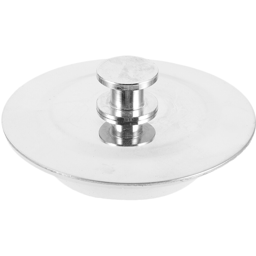 3Pcs Silicone Bathtub Plug Stainless Steel Tub Stopper White 062434533899
