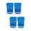 4Pcs Blue Plastic Chick Feeder Poultry Food Storage Bowl 7