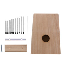 5Sets Durable DIY Thumb Piano Beige Wooden 10-Key Hand Painted Kalimba