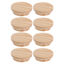 24Pcs Wooden Bottle Lid Covers Jar Lids Khaki Kitchen Accessories