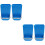 4Pcs Blue Plastic Chick Feeder Poultry Food Storage Bowl 6