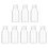 12Pcs Reusable Plastic Milk Bottles Transparent Leakproof with Caps 1