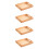 4Pcs Wooden Organizer Tray Light Brown Storage Container with Handles 9