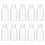 12Pcs Reusable Plastic Milk Bottles Transparent Leakproof with Caps 10