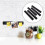 10Pcs Stylish Black Felt Wall Sticker Strip for Message Display 8