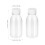 12Pcs Reusable Plastic Milk Bottles Transparent Leakproof with Caps 2