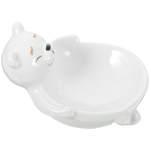 2Pcs White Ceramic Sauce Dipping Bowls Sturdy Kitchen Dessert Serving