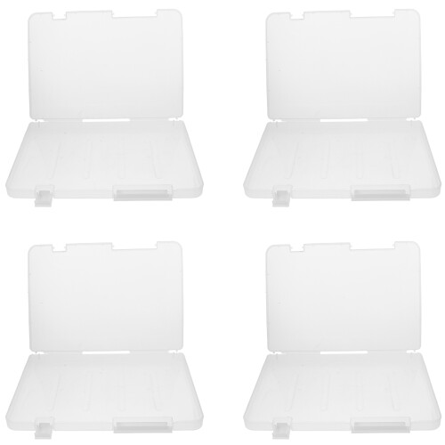 16Pcs White Portable A5 Storage Boxes Plastic File Organizer with Lid 1
