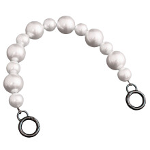4Pcs Stylish Black Pearl Chains for Handbag Decoration and Repair