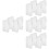 16Pcs White Portable A5 Storage Boxes Plastic File Organizer with Lid 8