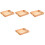 4Pcs Wooden Organizer Tray Light Brown Storage Container with Handles 4