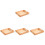 4Pcs Wooden Organizer Tray Light Brown Storage Container with Handles 3