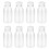 12Pcs Reusable Plastic Milk Bottles Transparent Leakproof with Caps 9