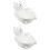 2Pcs White Ceramic Sauce Dipping Bowls Sturdy Kitchen Dessert Serving 7
