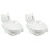 2Pcs White Ceramic Sauce Dipping Bowls Sturdy Kitchen Dessert Serving 4